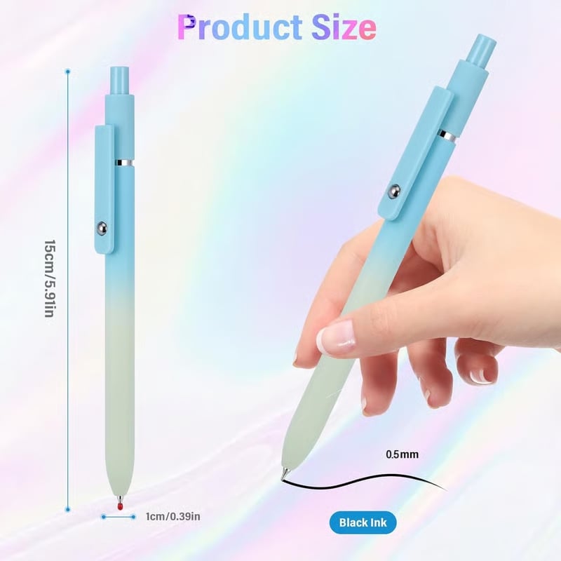 đ„ Superdeal! 31% Rabatt! â 5-pack Svarta GelblĂ€ckspennor â 0.5mm Snabbtorkande & Mjukt Flöde