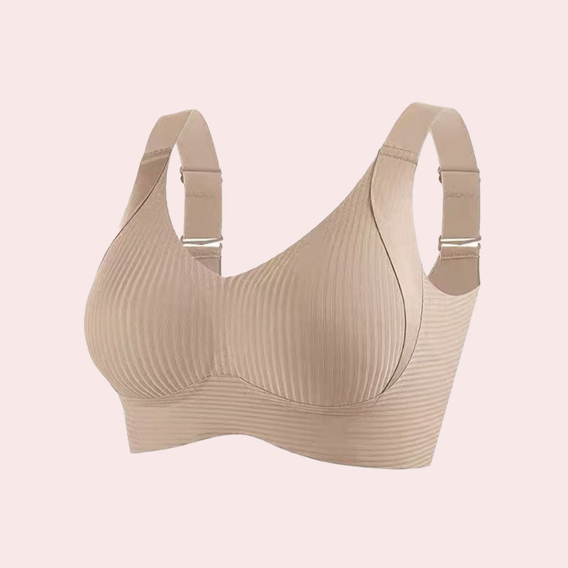 đRibbad push-up-bh med justerbara byglar för kvinnor/ đWomen's Ribbed Push Up Adjustable Wireless Bra