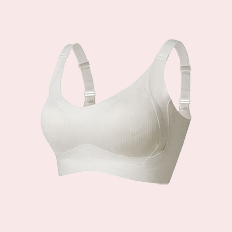 đRibbad push-up-bh med justerbara byglar för kvinnor/ đWomen's Ribbed Push Up Adjustable Wireless Bra