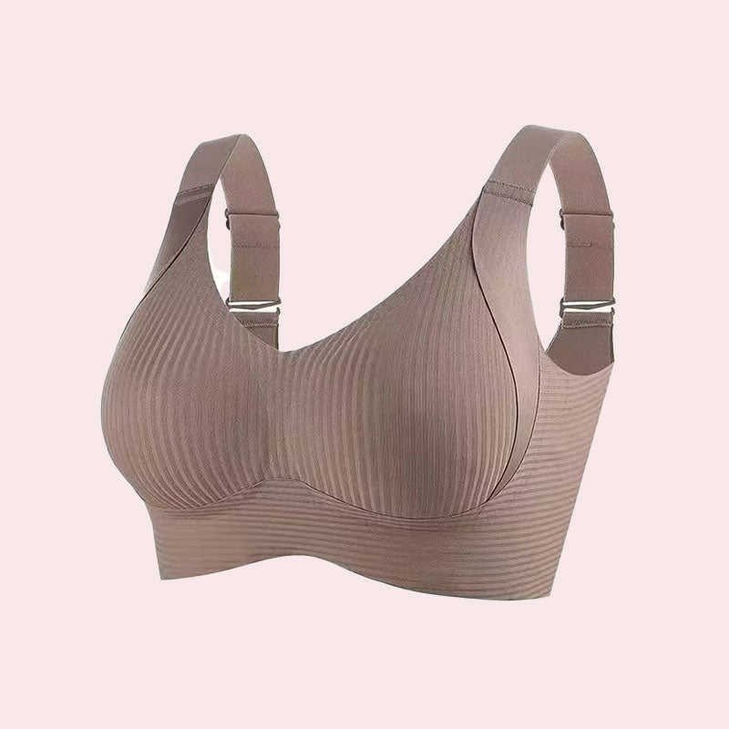 đRibbad push-up-bh med justerbara byglar för kvinnor/ đWomen's Ribbed Push Up Adjustable Wireless Bra