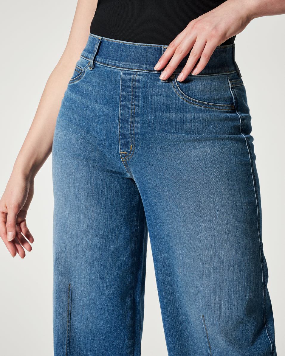 Jeans med vida ben och sömmar fram, Vintage Indigo