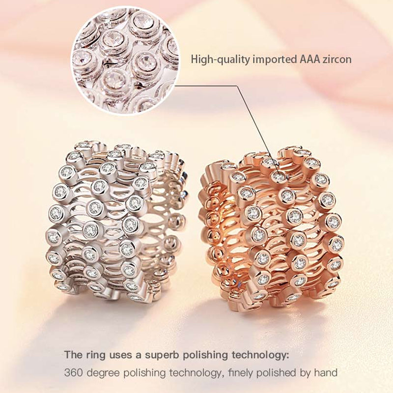Nytt kreativt magiskt teleskopiskt armband av koppar med deformerbar ring