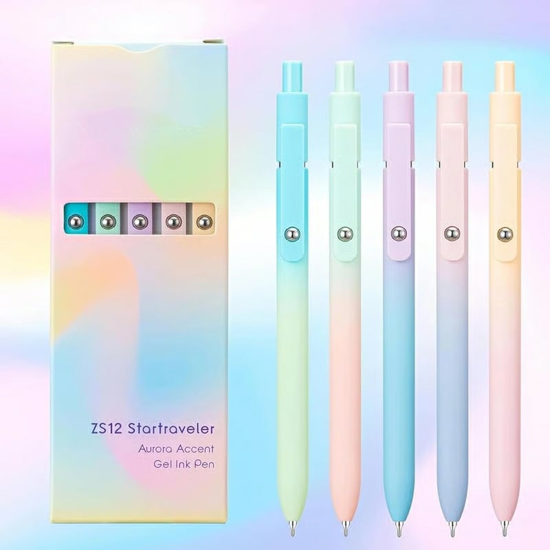 đ„ Superdeal! 31% Rabatt! â 5-pack Svarta GelblĂ€ckspennor â 0.5mm Snabbtorkande & Mjukt Flöde