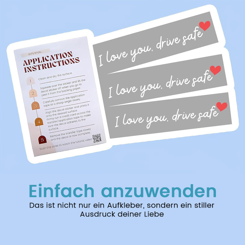 "I Love You Drive Safe" SpegelklistermÀrken/"I Love You Drive Safe" bilklistermÀrken