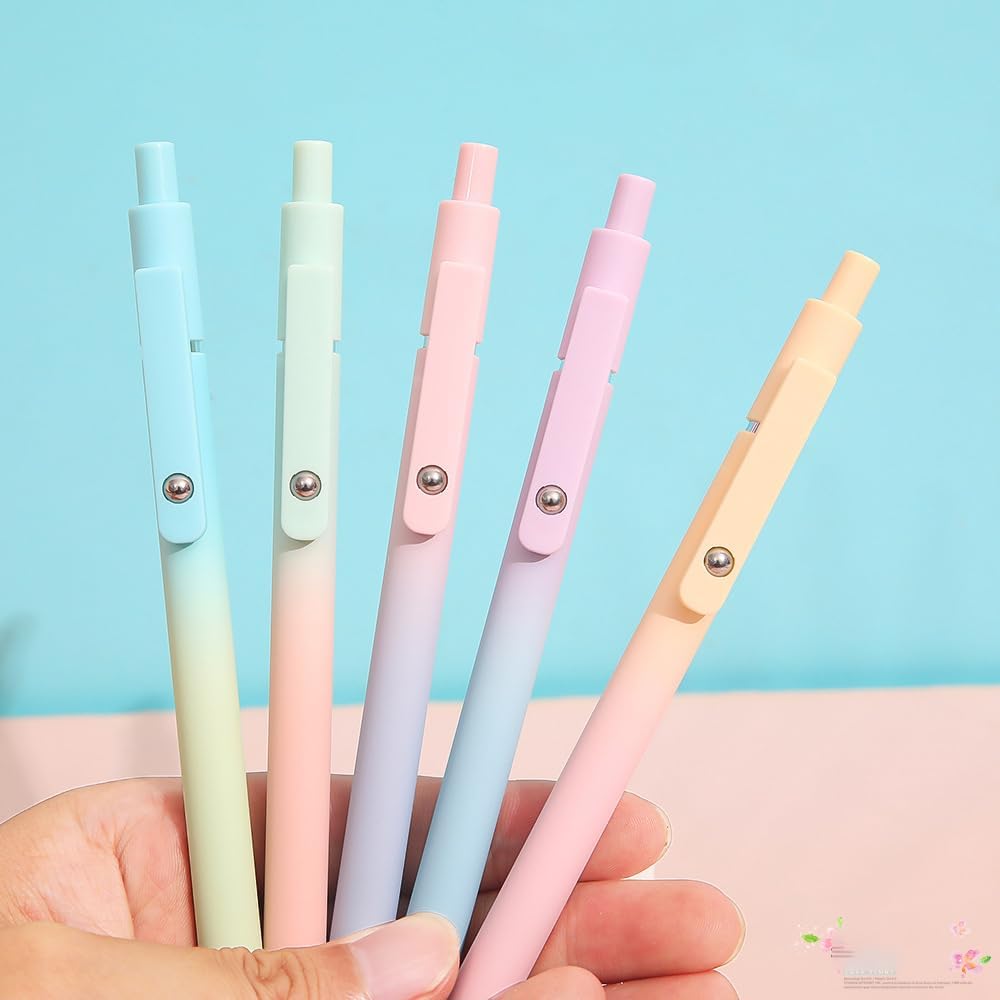 đ„ Superdeal! 31% Rabatt! â 5-pack Svarta GelblĂ€ckspennor â 0.5mm Snabbtorkande & Mjukt Flöde