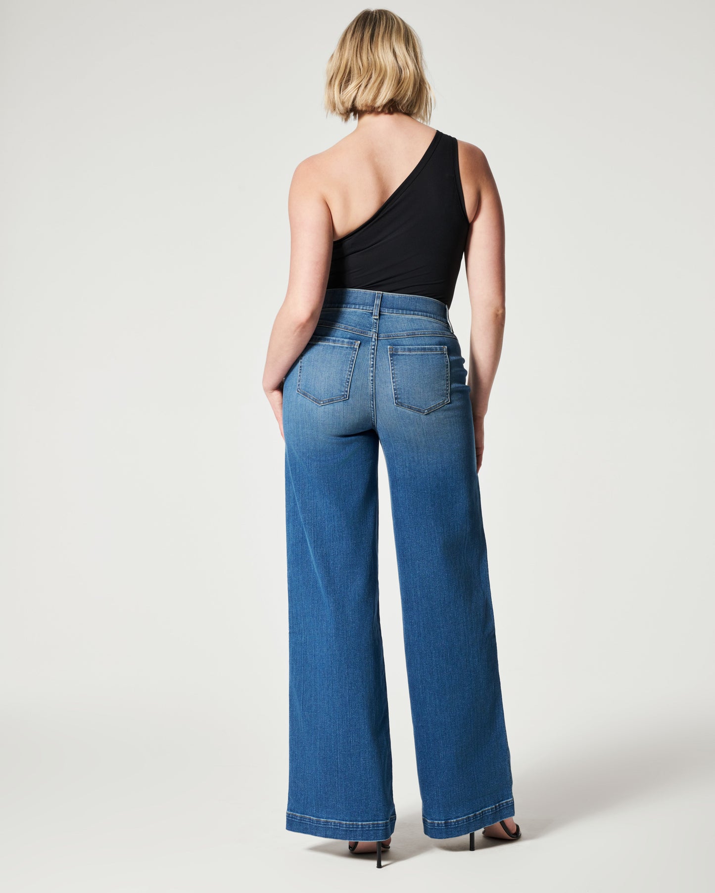 Jeans med vida ben och sömmar fram, Vintage Indigo