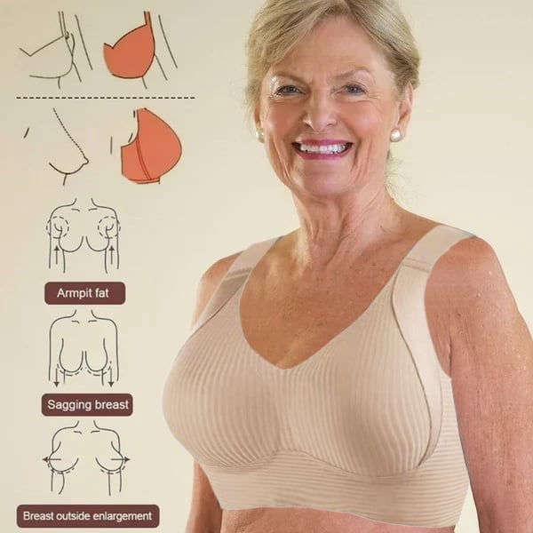 đRibbad push-up-bh med justerbara byglar för kvinnor/ đWomen's Ribbed Push Up Adjustable Wireless Bra