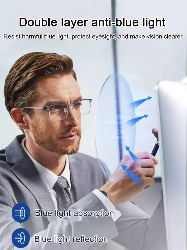 đ„Varm försĂ€ljningđ„Ultra Light Anti Blue Presbyopic-glasögon