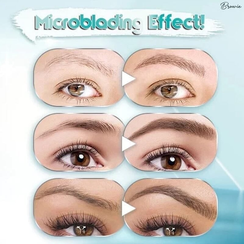 3D Vattentät Microblading Ögonbrynspenna 4 Gaffelspets Tatueringspenna