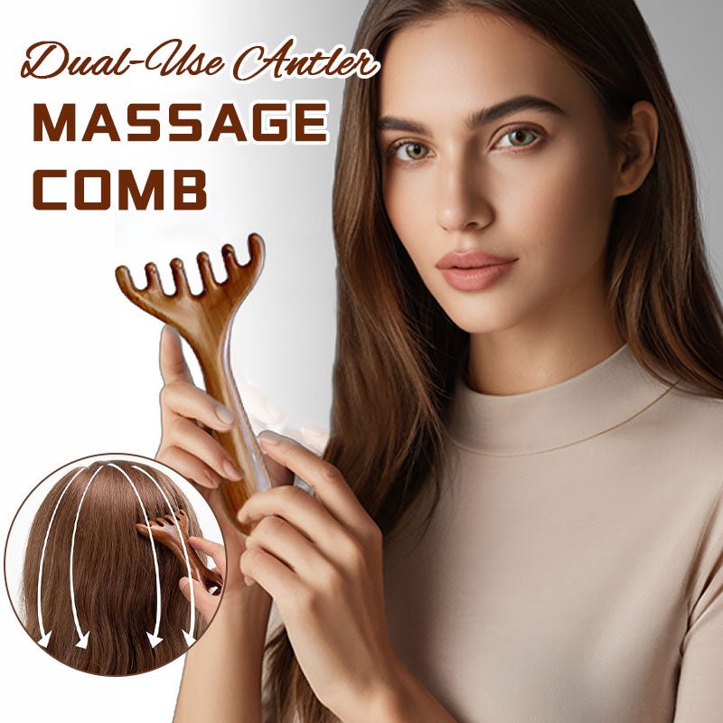 🎁Mors dag-erbjudande Köp 1 få 1 gratis🦌 Dubbelanvändning Rhino massagekam 🛀✨