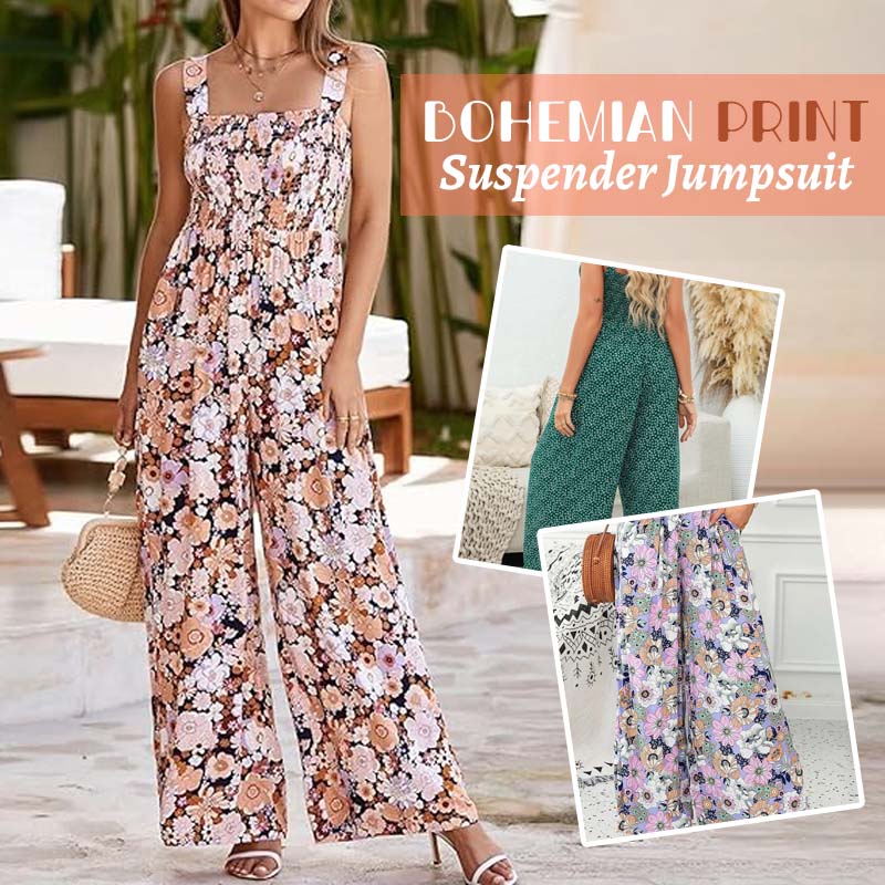 🔥49% rabatt under en begränsad tid🔥Bohemiskt mönstrad jumpsuit med strumpeband