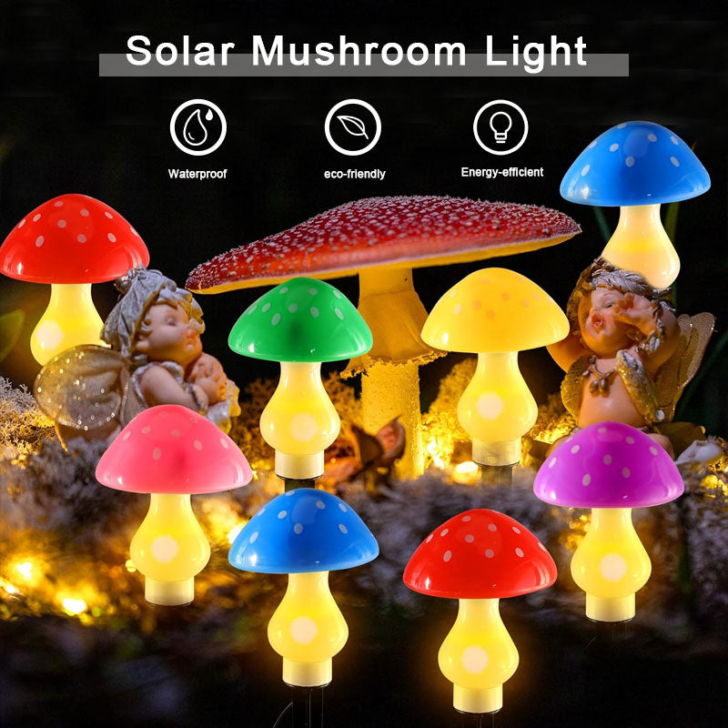 🍄✨ Solcellslampa för svampar