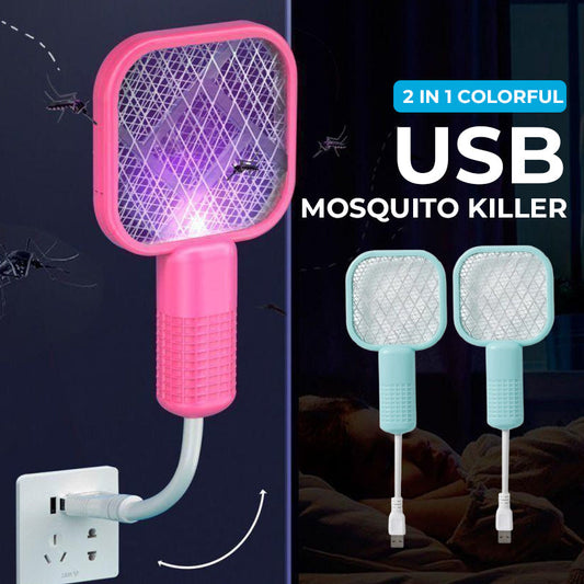 Färgglad USB Myggflygare 2-i-1 🦟⚡
