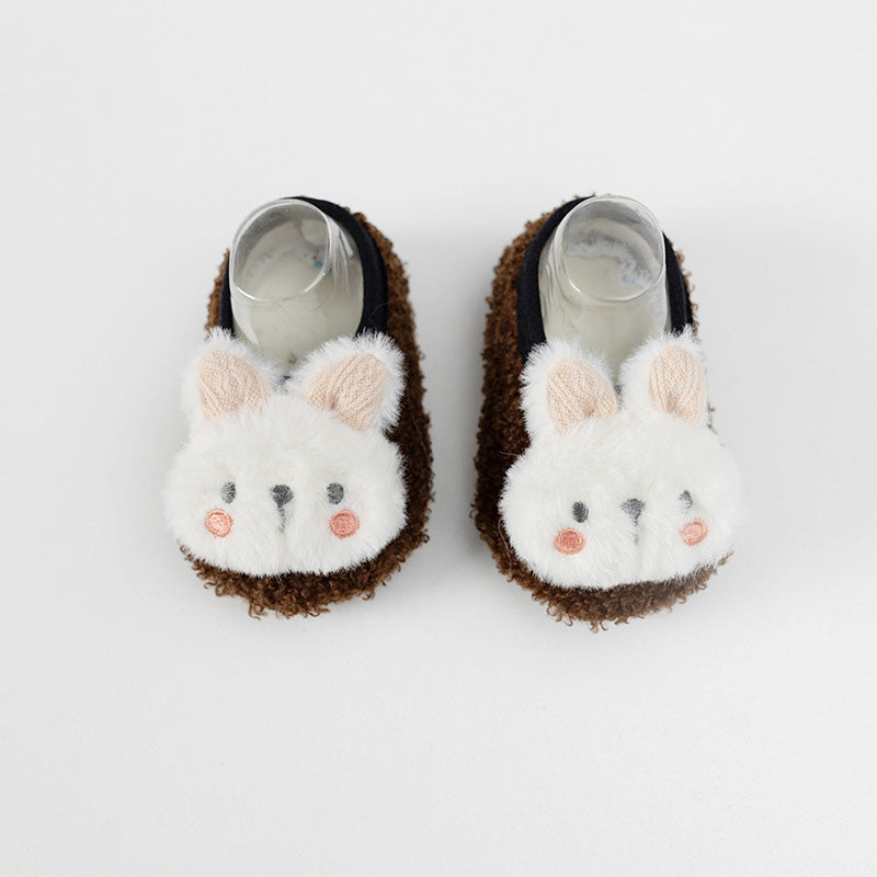 👶 Söta päls babysocka skor