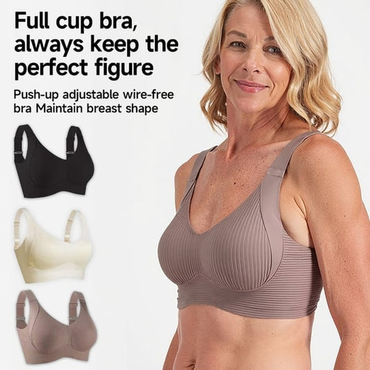 🎁Ribbad push-up-bh med justerbara byglar för kvinnor