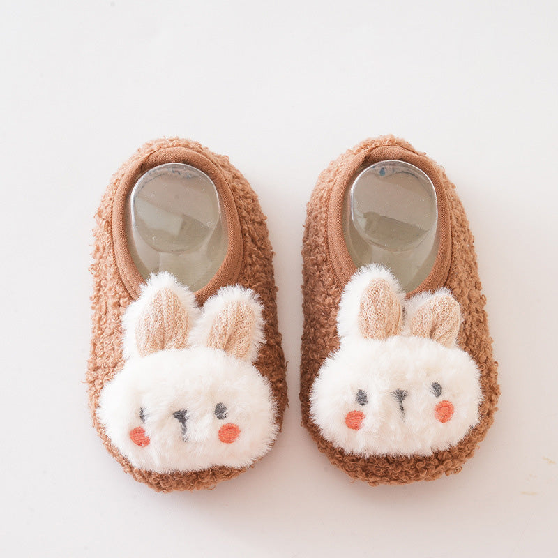 👶 Söta päls babysocka skor