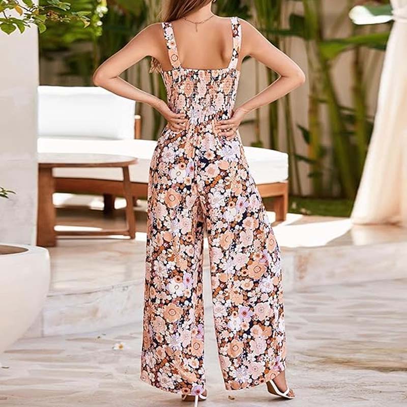 🔥49% rabatt under en begränsad tid🔥Bohemiskt mönstrad jumpsuit med strumpeband