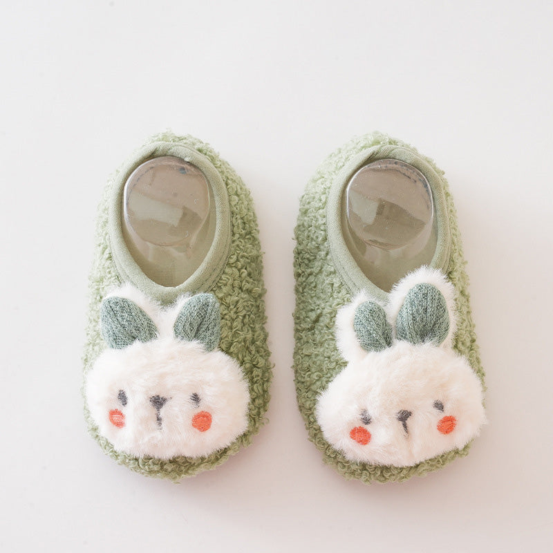 👶 Söta päls babysocka skor