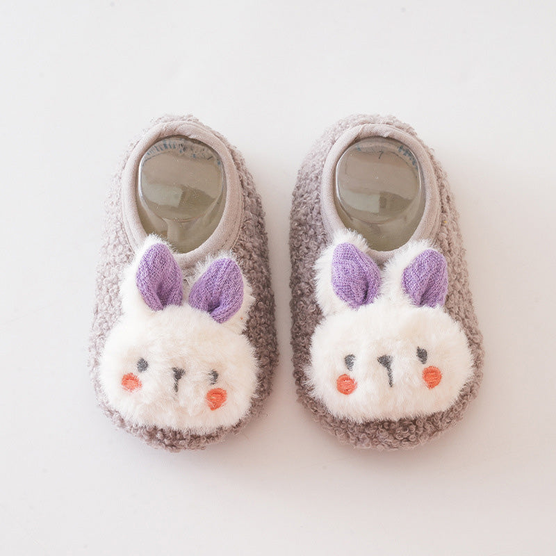 👶 Söta päls babysocka skor