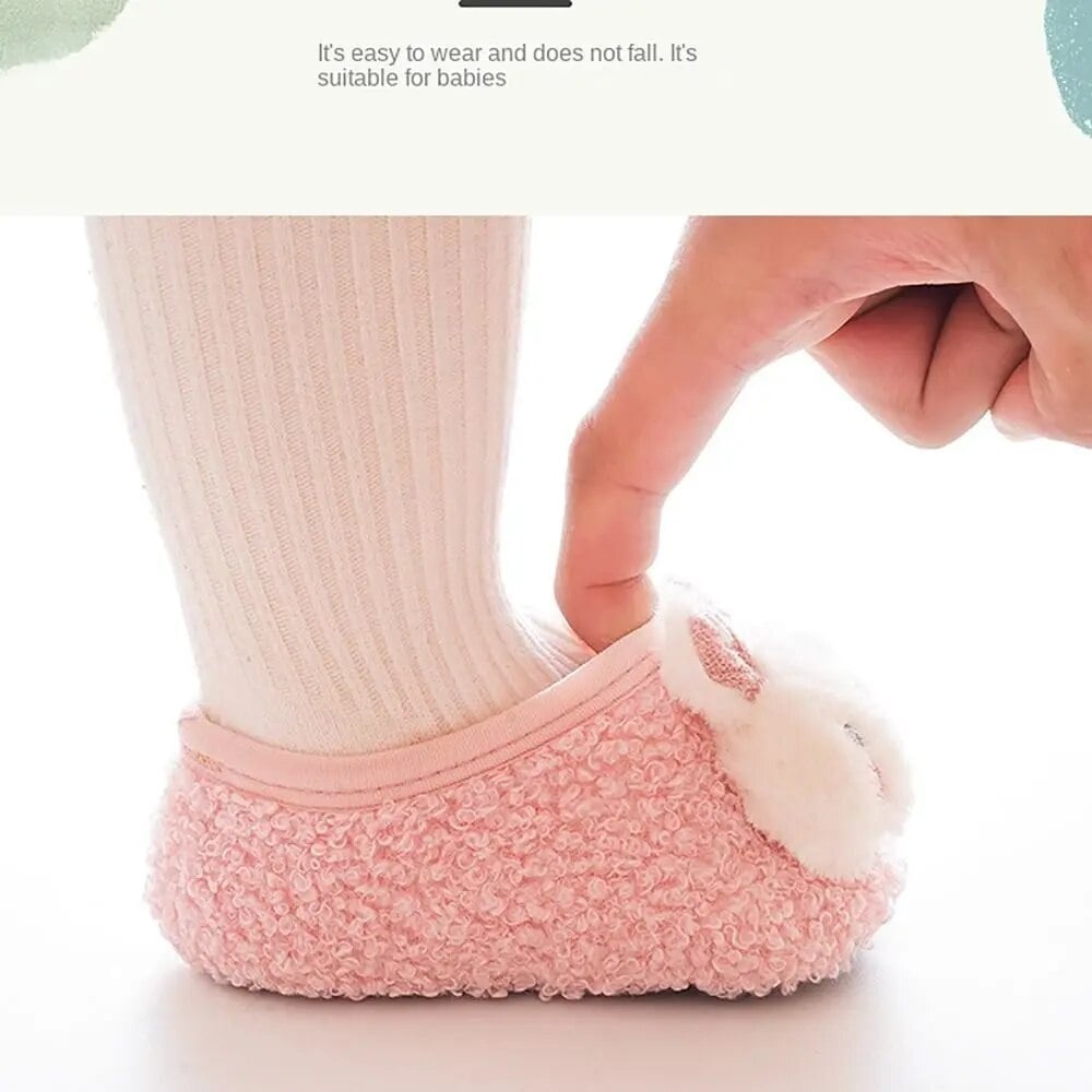 👶 Söta päls babysocka skor