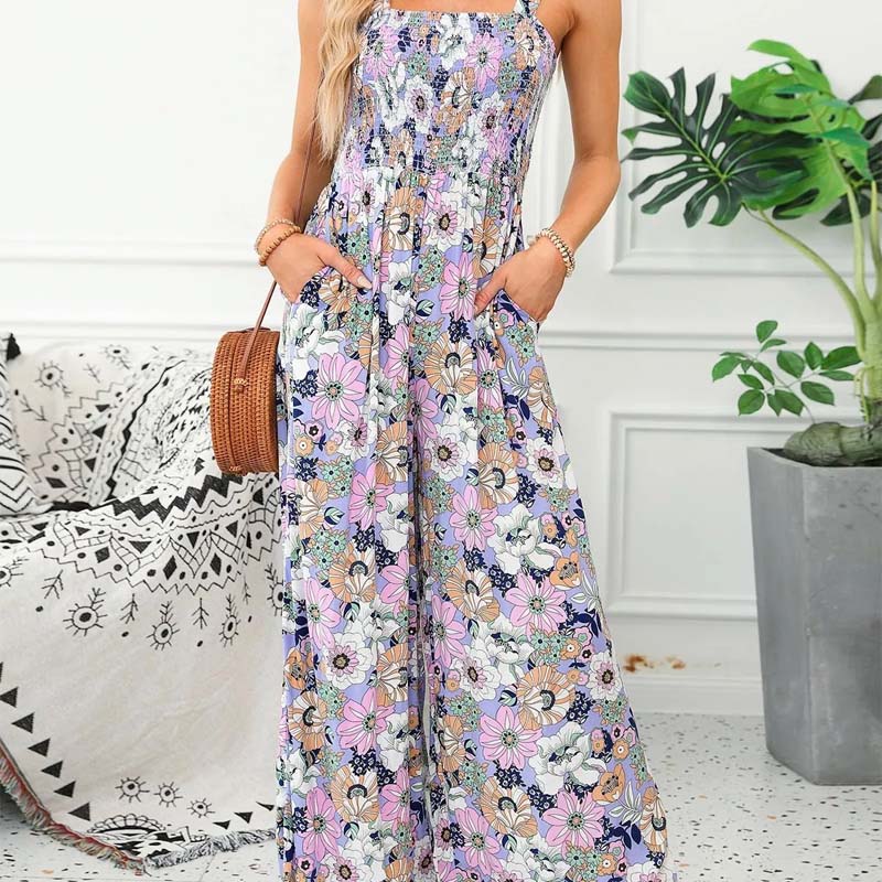 🔥49% rabatt under en begränsad tid🔥Bohemiskt mönstrad jumpsuit med strumpeband