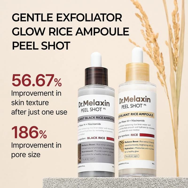 🏆Flash Sale⚡ 50K+ SOLD OUT! Nästan Gone-💥🔥Peel Shot Glow Rice Ampoule Duo