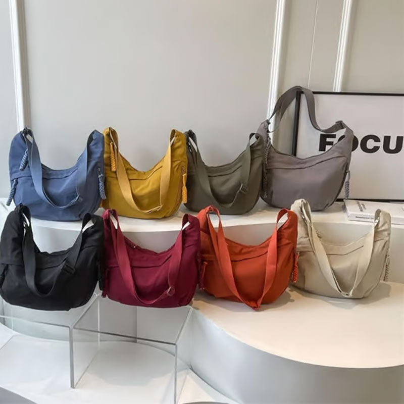 🔥🎒Dammode Enfärgad Nylon Crossbody-Väska