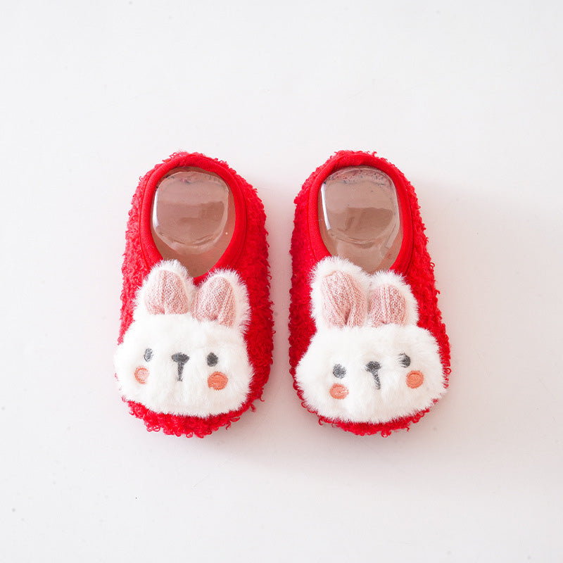 👶 Söta päls babysocka skor