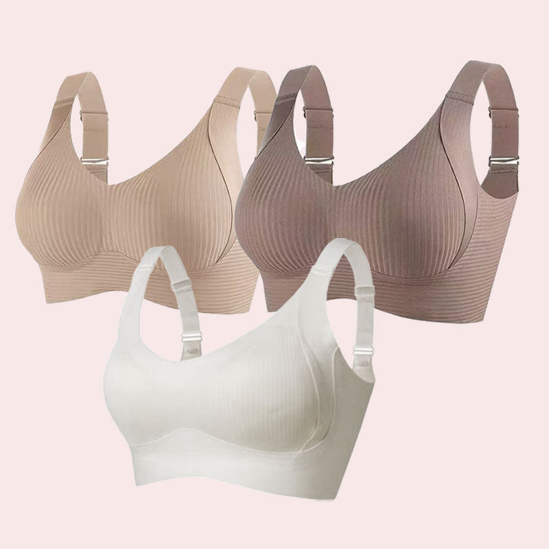🎁Ribbad push-up-bh med justerbara byglar för kvinnor