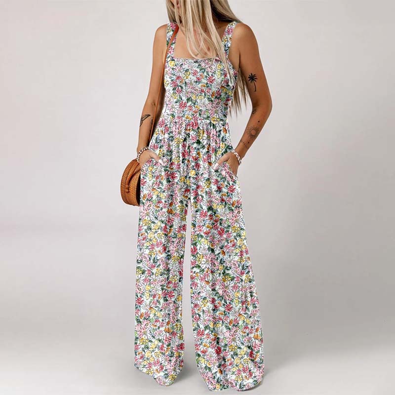🔥49% rabatt under en begränsad tid🔥Bohemiskt mönstrad jumpsuit med strumpeband