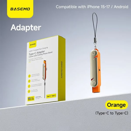 2-i-1 laddningskabel med 240W SuperCharge, 360° roterbart & osynligt stativ, avtagbar design