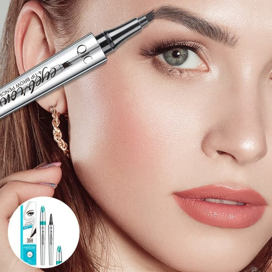 3D Vattentät Microblading Ögonbrynspenna 4 Gaffelspets Tatueringspenna